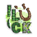 (2 Pack) St Patricks Day Magnets - Leopard Print Luck - Shamrock Clover Horseshoe Decor - 5 Inches On Longest Side - Thick Durable Magnet - Made in USA - MAG22178