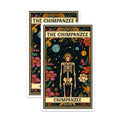 (2 Pack) Skeleton Design Stickers - Gothic Art Decals - Space and Flowers Skeleton Stickers - 5" On Longest Side - Sticks to Smooth Flat Surfaces - Made in USA - BMCS3682