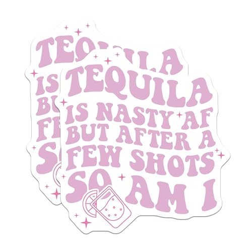 (2 Pack) Tequila is Nasty AF Magnets Magnets - 5" On Longest Side - Made in USA - Sticks to Refrigerators & Metal Surfaces - MAG8484