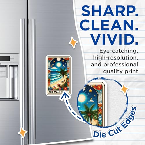 (2 Pack) Tropical Island Decor Magnet - Summer Beach Vibes - 5" On Longest Side - Sticks to Smooth Flat Surfaces - Made in USA - MAG10314