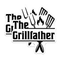 (2 Pack) The Grillfather Magnets - Funny BBQ Dad Humor - Father's Day Grilling Accessories - Fridge Decal - 5 Inches On Longest Side - Thick Durable Magnet - Made in USA - MAG20713