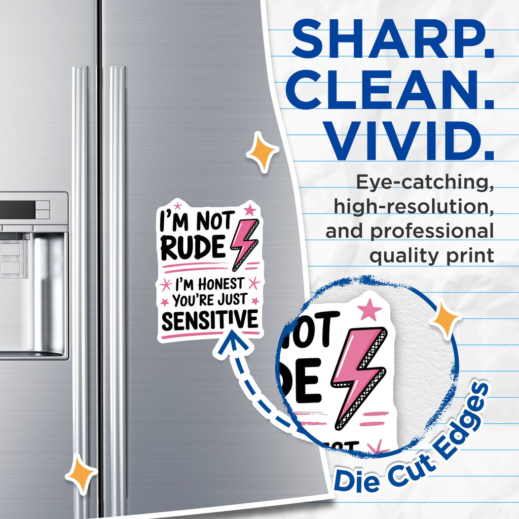 (2 Pack) Sarcastic Quote Magnets - Honest Saying Fridge Decor - Funny Statement Accessory for Her - 5 Inches On Longest Side - Thick Durable Magnet - Made in USA - MAG39864