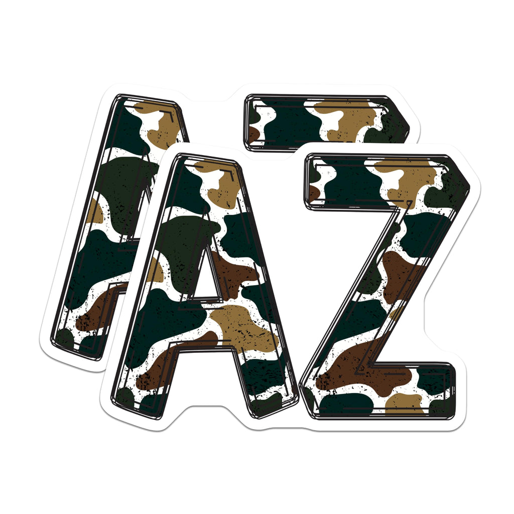(2 Pack) Arizona AZ Letter Magnets - Camouflage State Pride Decor - Rustic Locker Fridge Accent - 5 Inches On Longest Side - Thick Durable Magnet - Made in USA - MAG20794