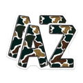 (2 Pack) Arizona AZ Letter Magnets - Camouflage State Pride Decor - Rustic Locker Fridge Accent - 5 Inches On Longest Side - Thick Durable Magnet - Made in USA - MAG20794