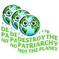 (3 Pack) Feminist Decals - Destroy Patriarchy - Earth Activist Decals - 3 Inches On Longest Side - Easy Peel & Apply - Made in USA - 3MCS7115