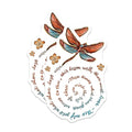 (2 Pack) Inspirational Dragonfly Magnets - Motivational Quote Magnet - Unique Spiral Design Magnet - 5" On Longest Side - for Cars, Fridges, Toolboxes - Made in USA - MAG4186