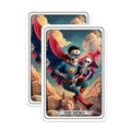 (2 Pack) Hero Magnets - Superhero Skeleton Art - Comic Book Style - 5" On Longest Side - for Cars, Fridges, Toolboxes - Made in USA - MAG4466