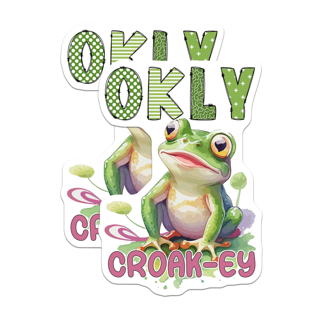 (2 Pack) Okly Croakey Magnets - Funny Frog Decor - Novelty Refrigerator Magnets - 5" On Longest Side - Premium Magnet - for Cars, Refrigerators, Toolboxes, Lockers - Made in USA - MAG16629