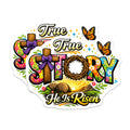 (2 Pack) Christian Easter Magnets - True Story He is Risen Resurrection Art - Religious Faith Decor - 5 Inches On Longest Side - Thick Durable Magnet - Made in USA - MAG23004