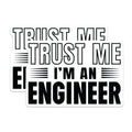 (2 Pack) Engineer Magnets - Trust Me Funny Engineer - Engineering Humor Decor - 5 Inches On Longest Side - Thick Durable Magnet - Made in USA - MAG22289