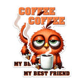(2 Pack) Coffee Lovers Stickers - Funny Owl Stickers - My Best Friend Stickers - 5" On Longest Side - Sticks to Any Smooth Flat Surface - Made in USA - BMCS2770