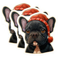 (3 Pack) French Bulldog Decals - Dog Breed Stickers - Puppy Laptop Stickers - 3 Inches On Longest Side - Easy Peel & Apply - Made in USA - 3MCS2716