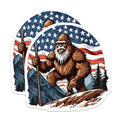 (2 Pack) Bigfoot Magnets - American Flag Sasquatch - Mountain Legend Cryptid Display - 5 Inches On Longest Side - Thick Durable Magnet - Made in USA - MAG21012