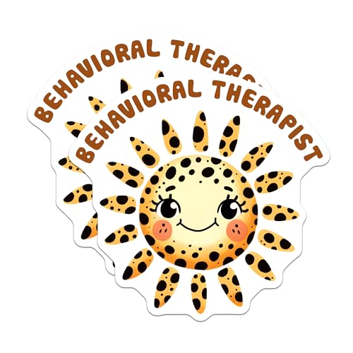 (2 Pack) Behavioral Therapist Magnets - Cute Sunflower Magnets - Cheerful Therapy Decor Magnets - 5" On Longest Side - for Cars, Refrigerators, Toolboxes, Lockers - Made in USA BMCS3177