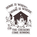(2 Pack) Home Chickens Running Magnets - Farmhouse Fridge Decor - Funny Animal Refrigerator Magnet - 5 Inches On Longest Side - Thick Durable Magnet - Made in USA - MAG36028