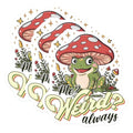 (3 Pack) Frog Decals - Mushroom Hat - Me Weird Always - Laptop Decals - 3 Inches On Longest Side - Easy Peel & Apply - Made in USA - 3MCS2542