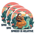 (3 Pack) Sloth Rides Snail Decals - Speed is Relative Art - Funny Animal Laptop Decals - 3 Inches On Longest Side - Easy Peel & Apply - Made in USA - 3MCS4777