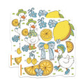 (2 Pack) Whimsical Duck Magnets - Bright Yellow Lemon Fruit and Floral Decor - Charming Spring Kawaii Refrigerator Accent - 5 Inches On Longest Side - Thick Durable Magnet - Made in USA - MAG21779