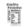 (2 Pack) Grandma Magnets - Nutrition Facts - Loving Nana Fridge Decor - 5" On Longest Side - Premium Magnet - for Cars, Refrigerators, Toolboxes, Lockers - Made in USA - MAG15763