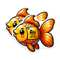 (2 Pack) Gold Fish Magnets - 5" On Longest Side - for Cars, Fridges, Toolboxes - Made in USA - MAG8016