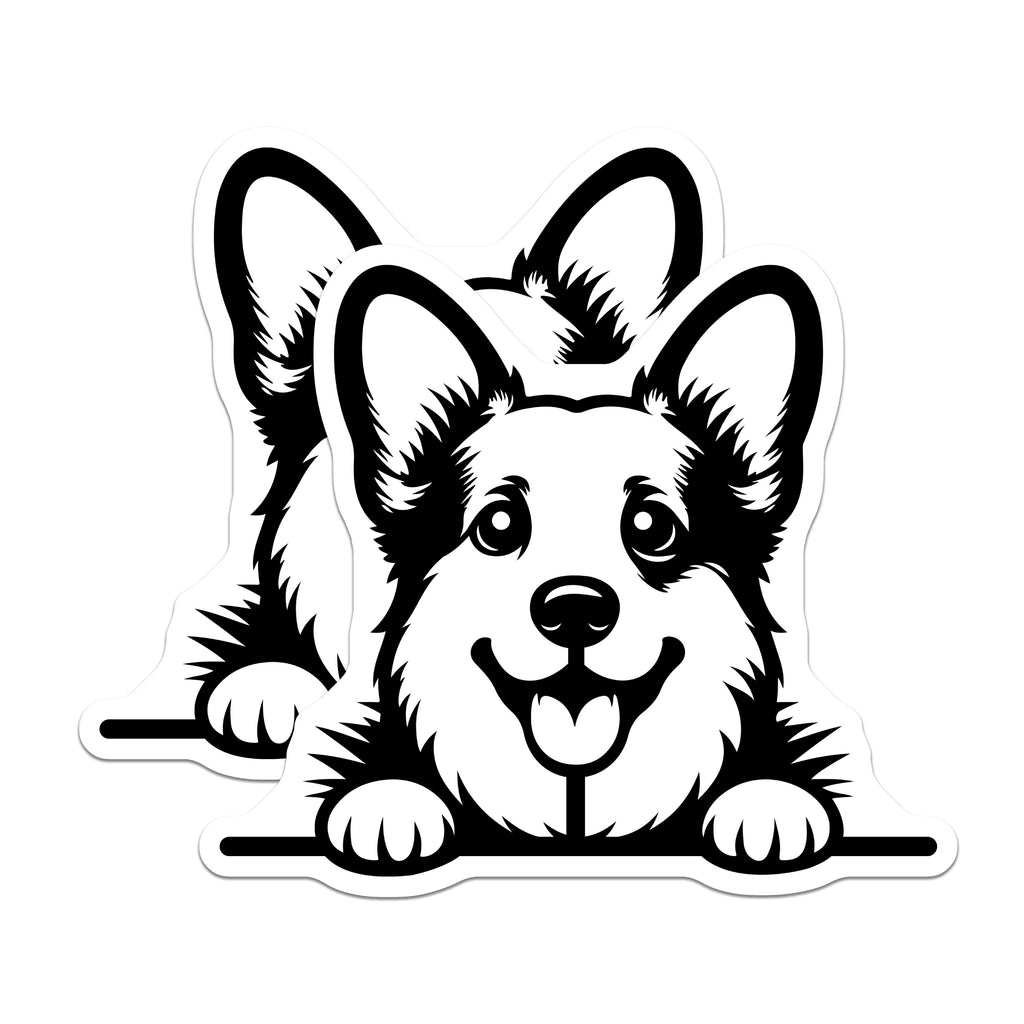 (2 Pack) Corgi Dog Magnets - Cute Puppy Fridge Locker Decor - Pet Owner Animal Lover Accent - 5 Inches On Longest Side - Thick Durable Magnet - Made in USA - MAG38836