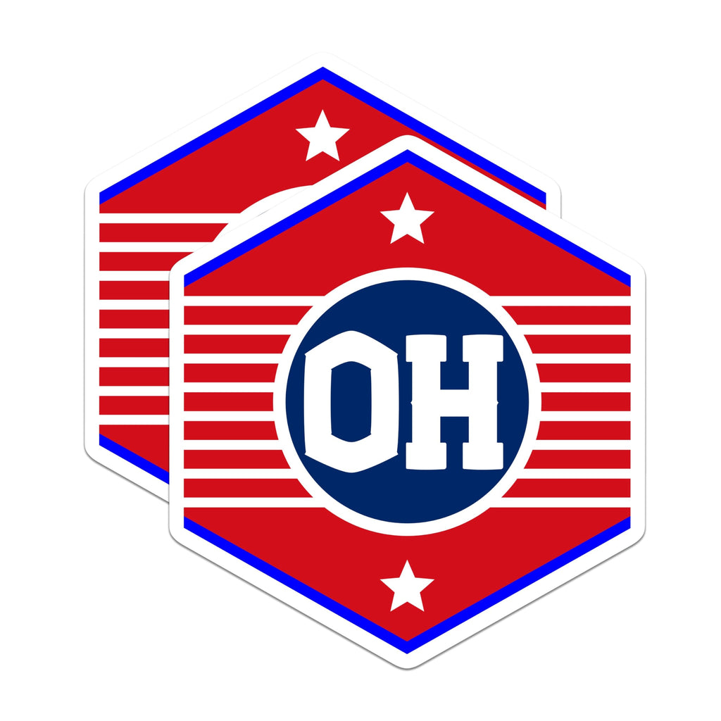 (2 Pack) OH Design Magnets - Initial Art - Cool Graphic Magnets - 5" On Longest Side - Premium Magnet - for Cars, Refrigerators, Toolboxes, Lockers - Made in USA - MAG17223