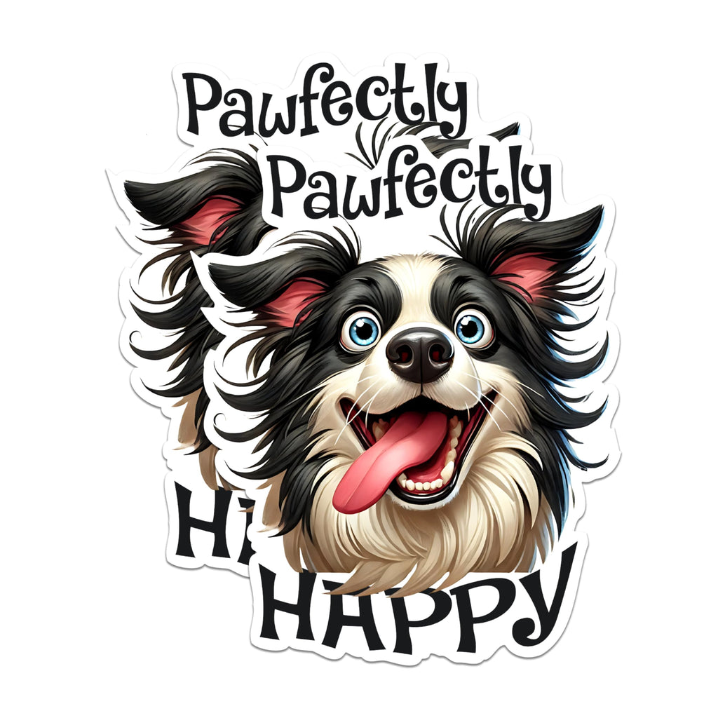 (2 Packs) Pawfectly Happy Magnets - Border Collie Dog Breed Magnets - 5 Inches On Longest Side - Premium Magnet - for Fridges, Toolboxes, Cars - Made in USA - MAG2396