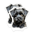 (2 Pack) Black Schnauzer Dog Magnets - Adorable Terrier Puppy Fridge Decor - Pet Lover Refrigerator Home Accent - 5 Inches On Longest Side - Thick Durable Magnet - Made in USA - MAG28667