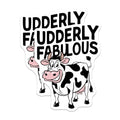 (2 Pack) Udderly Fabulous Magnets - Funny Cow Magnets - Cute Animal Magnets for Fridge and Locker - 5" On Longest Side - for Cars, Fridges, Toolboxes - Made in USA - MAG3968