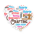 (2 Pack) Crafting Magnets - Sewing Room Decor - Quilting Embroidery Lover - DIY Creative Enthusiast - Craft Mom Refrigerator Sticker - 5" - Thick Durable Magnet - Made in USA - MAG39330