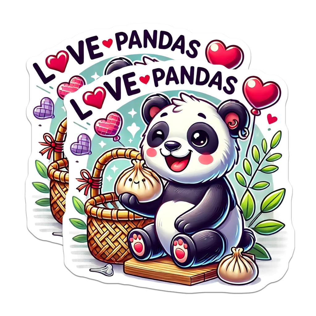 (2 Pack) Panda Magnets - Kawaii Dumpling Bear - Fridge Decor - 5" On Longest Side - Premium Magnet - for Cars, Refrigerators, Toolboxes, Lockers - Made in USA - MAG16031