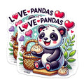 (2 Pack) Panda Magnets - Kawaii Dumpling Bear - Fridge Decor - 5" On Longest Side - Premium Magnet - for Cars, Refrigerators, Toolboxes, Lockers - Made in USA - MAG16031