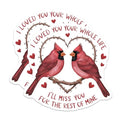 (2 Pack) Loved You Your Whole Life Magnets Magnets - Memorial Cardinal - 5" On Longest Side - Made in USA - Sticks to Refrigerators & Metal Surfaces - MAG8898