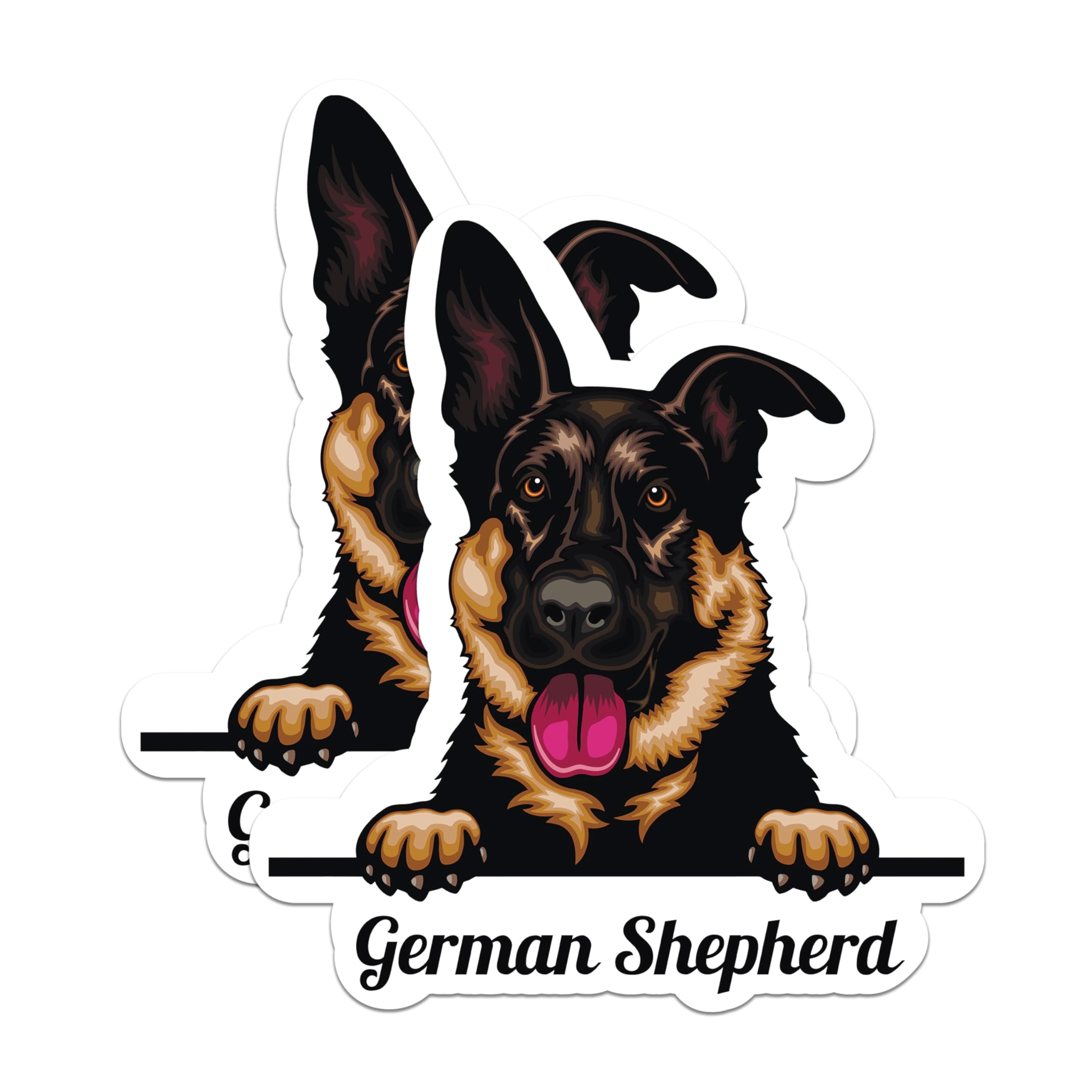 (2 Pack) German Shepherd Magnets - Dog Lover - Cute Pet Magnets - 5" On Longest Side - for Cars, Fridges, Toolboxes - Made in USA - MAG4215