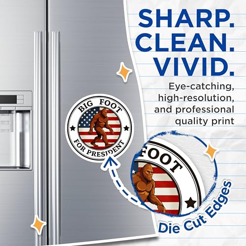 (2 Pack) American Flag Decor Magnet - Funny Political Design - USA Election Humor - 5" On Longest Side - Sticks to Smooth Flat Surfaces - Made in USA - MAG9341