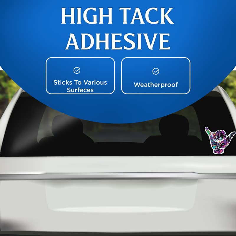 Shaka Hang Loose Sticker - (3 Pack) Galaxy Hang Loose Brudda - Cool Aloha Automotive Decal - 4 Inch - FBABMCS003