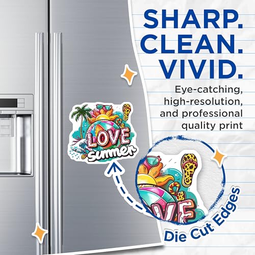 (2 Pack) Love Summer Magnets - Tropical Magnets - Beach Theme Magnets - Colorful Seasonal Magnets - 5" On Longest Side - for Cars, Fridges, Toolboxes - Made in USA - MAG4322