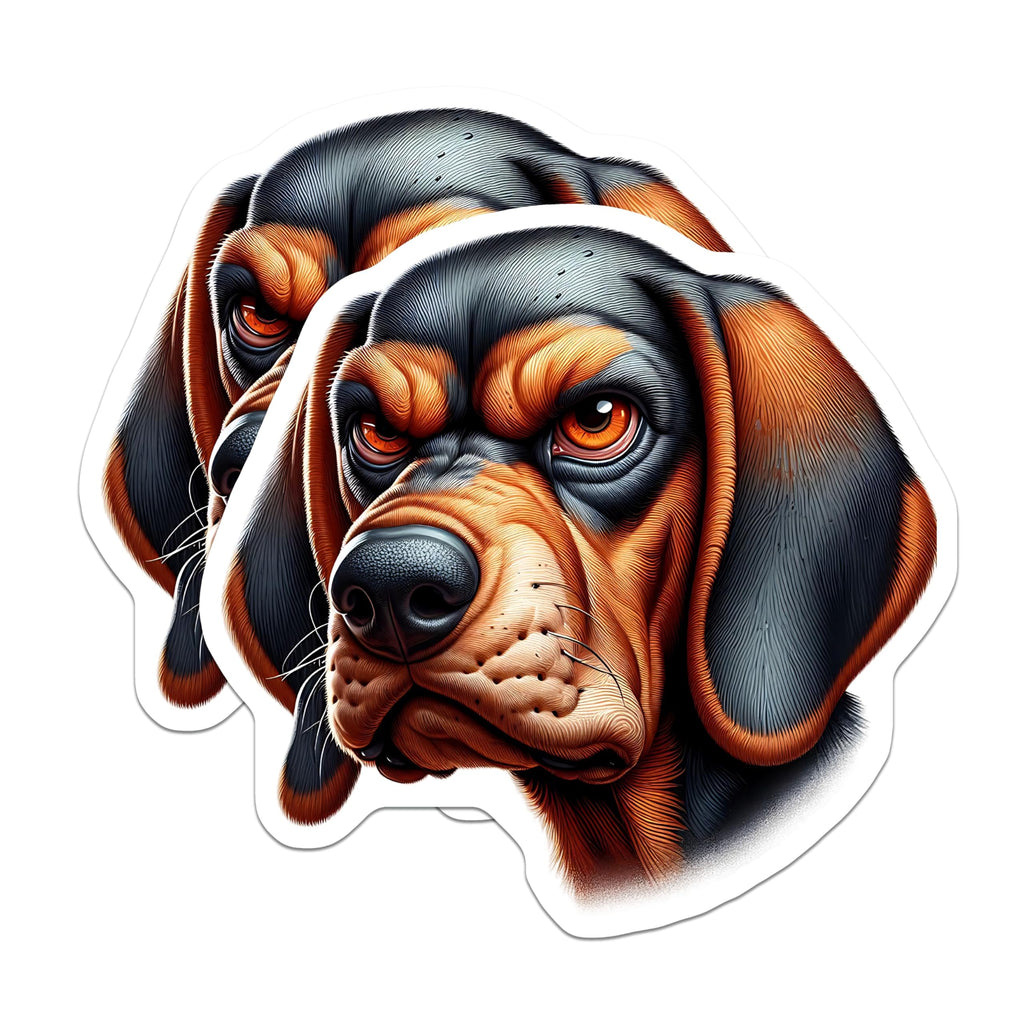 (2 Pack) Bluetick Coonhound Magnets - Dog Lover Decor - Refrigerator Magnets - 5" On Longest Side - Premium Magnet - for Cars, Refrigerators, Toolboxes, Lockers - Made in USA - MAG16454