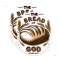 (2 Pack) The Bread of God Magnets - John 6:33 Scripture - Christian Faith Kitchen Decor - 5 Inches On Longest Side - Thick Durable Magnet - Made in USA - MAG24623