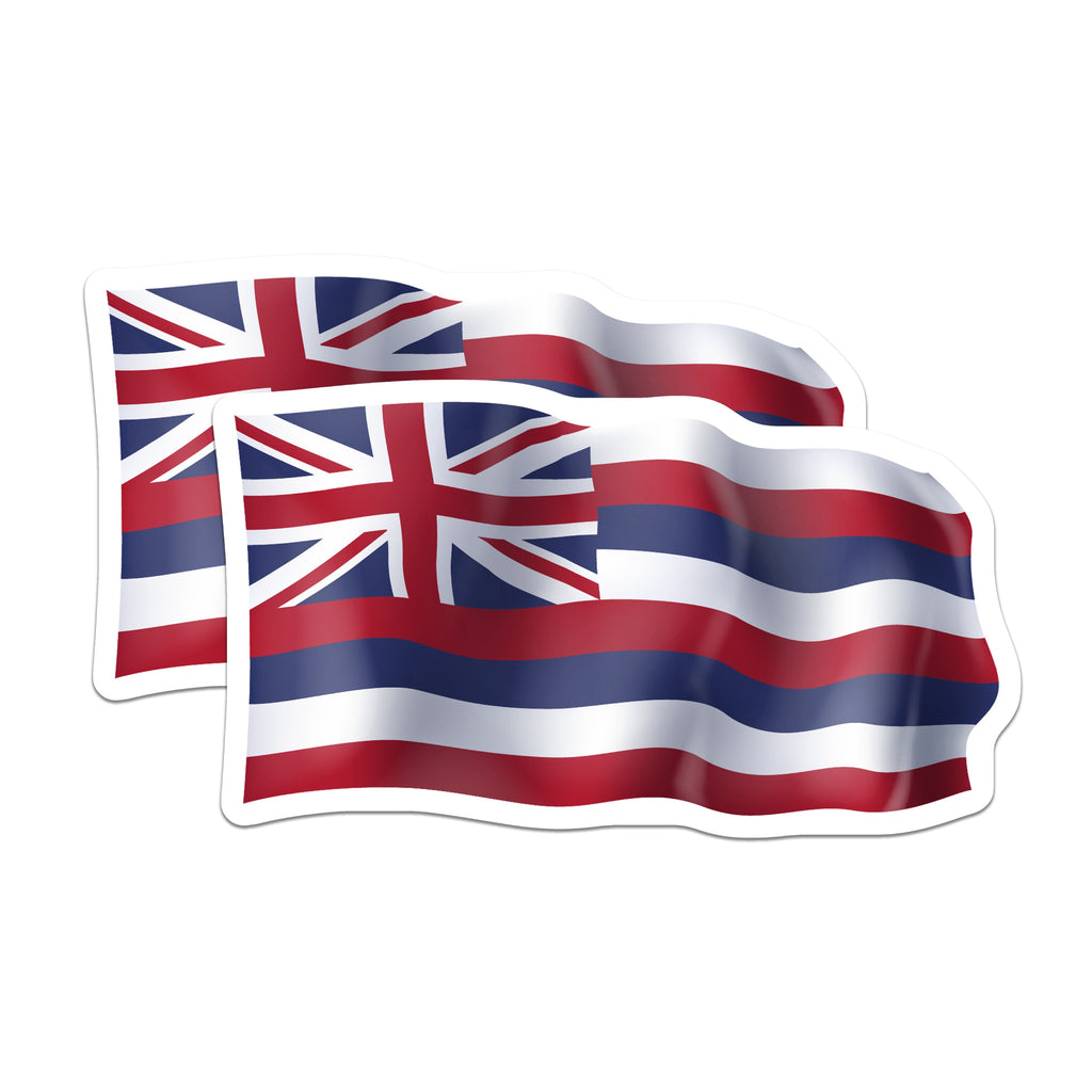 (2 Pack) Hawaii Flag Magnets - Hawaiian State Symbol - Travel Souvenir Fridge Decor - 5 Inches On Longest Side - Thick Durable Magnet - Made in USA - MAG38576