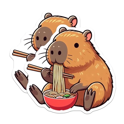 (2 Pack) Capybara Kitchen Decor Magnet - 5" On Longest Side - Sticks to Smooth Flat Surfaces - Made in USA - MAG9911