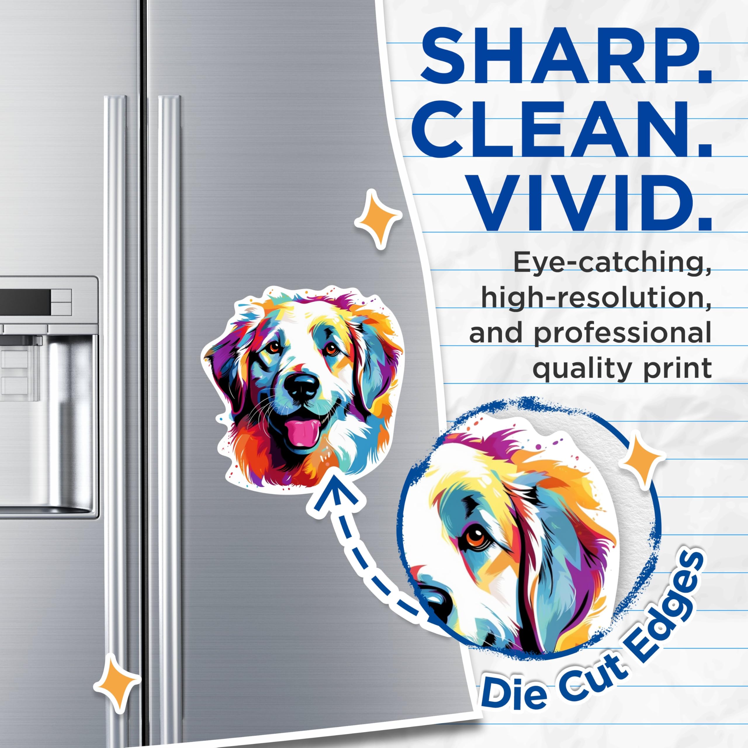 (2 Pack) Great Pyrenees Dog Breed Magnets - 5 Inches On Longest Side - Choose from Over 100 Dog Breeds - for Cars, Refrigerators, Toolboxes - Made in USA - MAG1870
