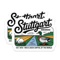(2 Pack) Stuttgart Arkansas Magnets - Duck Capital - Souvenir Decor - 5" On Longest Side - Premium Magnet - for Cars, Refrigerators, Toolboxes, Lockers - Made in USA - MAG18980