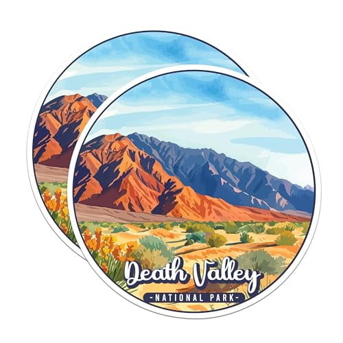 (2 Pack) Death Valley National Park Bumper Magnet - US National Park - Choose from 63 Parks - 5" On Longest Side - Decal for Car Bumper, Laptop, Water Bottle, Wall, and Window - MAG1619