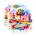 (2 Pack) South Carolina Magnets - State Souvenir - Watercolor State Art - 5" On Longest Side - for Cars, Fridges, Toolboxes - Made in USA - MAG6823