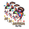 (3 Pack) Autism Mom Decals - Puzzle Piece - Laptop Decal - 3 Inches On Longest Side - Easy Peel & Apply - Made in USA - 3MCS6890