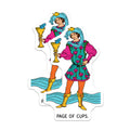 (2 Pack) Page of Cups Tarot Card Magnets - Psychic Oracle Divination Art - Mystic Altar Refrigerator Decor - 5 Inches On Longest Side - Thick Durable Magnet - Made in USA - MAG20237