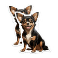 (2 Pack) Chihuahua Dog Magnets - Cute Dog Lover Art - Pet Owner Refrigerator Decor - 5 Inches On Longest Side - Thick Durable Magnet - Made in USA - MAG29645