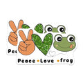 (2 Pack) Peace Love Frog Magnets - Cute Animal Magnet - Peace Sign Home Decoration - 5" On Longest Side - for Cars, Fridges, Toolboxes - Made in USA - MAG6736