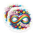 (2 Pack) Autism Acceptance Stickers - Colorful Awareness Stickers - Autism Support Stickers - 5" On Longest Side - Sticks to Any Smooth Flat Surface - Made in USA - BMCS3202